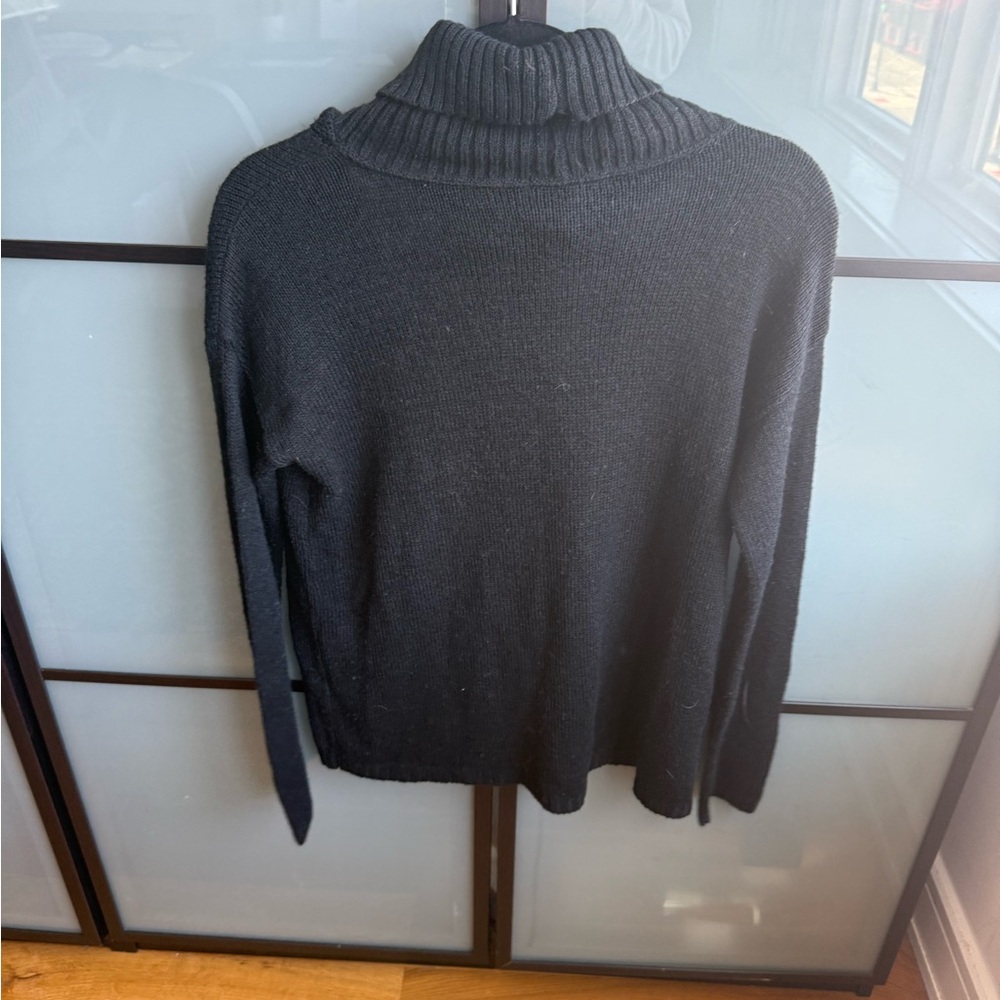 Women's Black Turtleneck Sweater